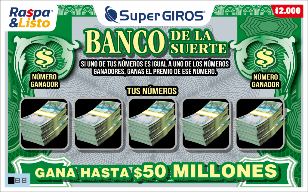 Banco De La Suerte Juego 027 Raspa Y Listo 2382