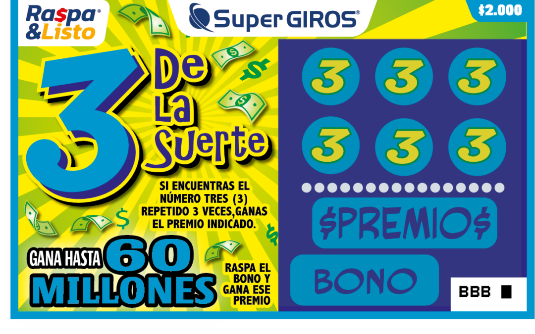 3 De La Suerte – Juego 55